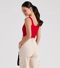 Hook and Eye Corset Crop Top