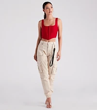 Hook and Eye Corset Crop Top