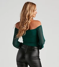 Sophisticated Chiffon Strapless Top