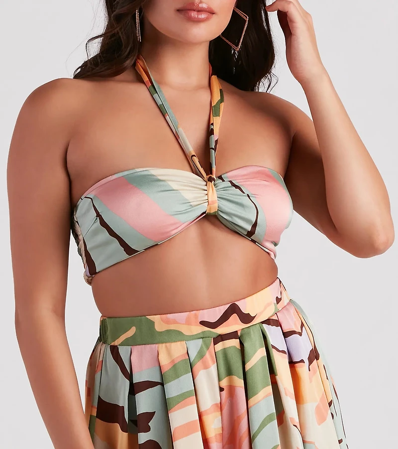 Bring The Heat Printed Crop Top
