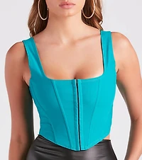Hook and Eye Corset Crop Top