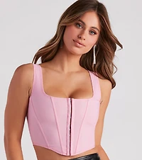 Hook and Eye Corset Crop Top