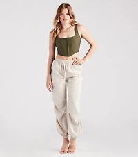 Hook and Eye Corset Crop Top