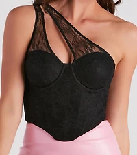 Lace Moment One-Shoulder Bustier