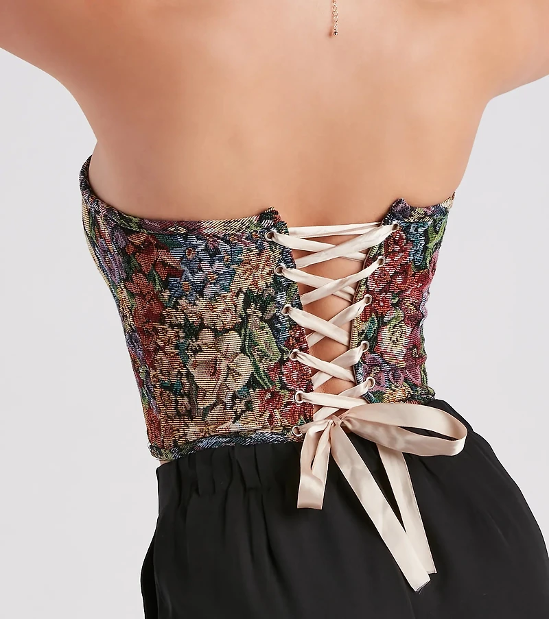 Not Your Grandma's Floral Corset Top