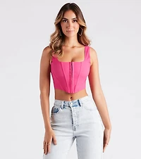 Hook and Eye Corset Crop Top