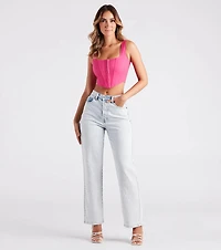 Hook and Eye Corset Crop Top