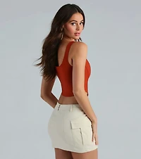 Hook and Eye Corset Crop Top