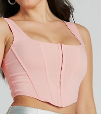 Hook and Eye Corset Crop Top