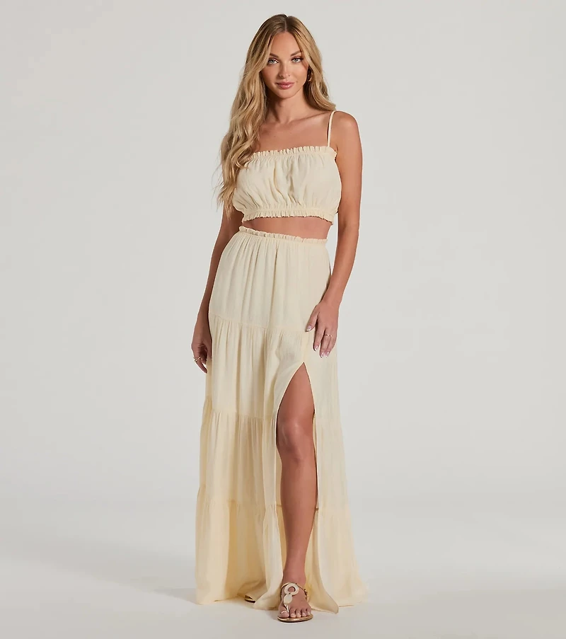 Romance For Two Sleeveless Crop Top
