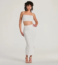 Let It Shine Sequin Sleeveless Crop Top