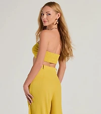 Endless Vacay Strapless Tube Crop Top