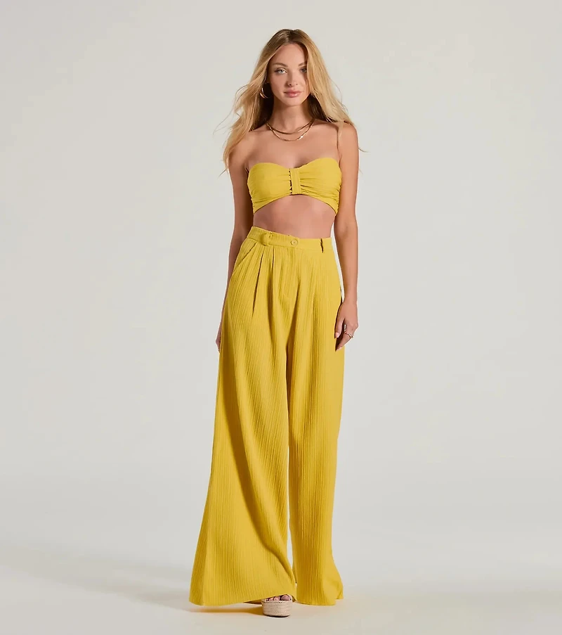 Endless Vacay Strapless Tube Crop Top
