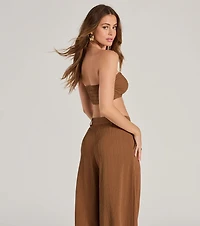 Endless Vacay Strapless Tube Crop Top