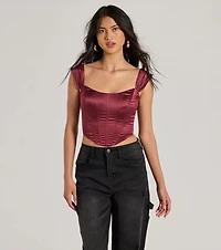 Renaissance Spell Lace-Up Satin Corset