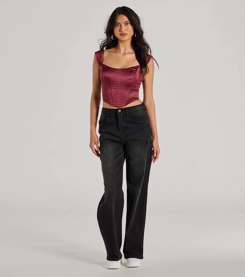 Renaissance Spell Lace-Up Satin Corset