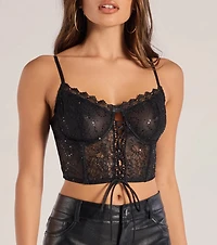 Spotlight Glamour Sequin Lace Corset