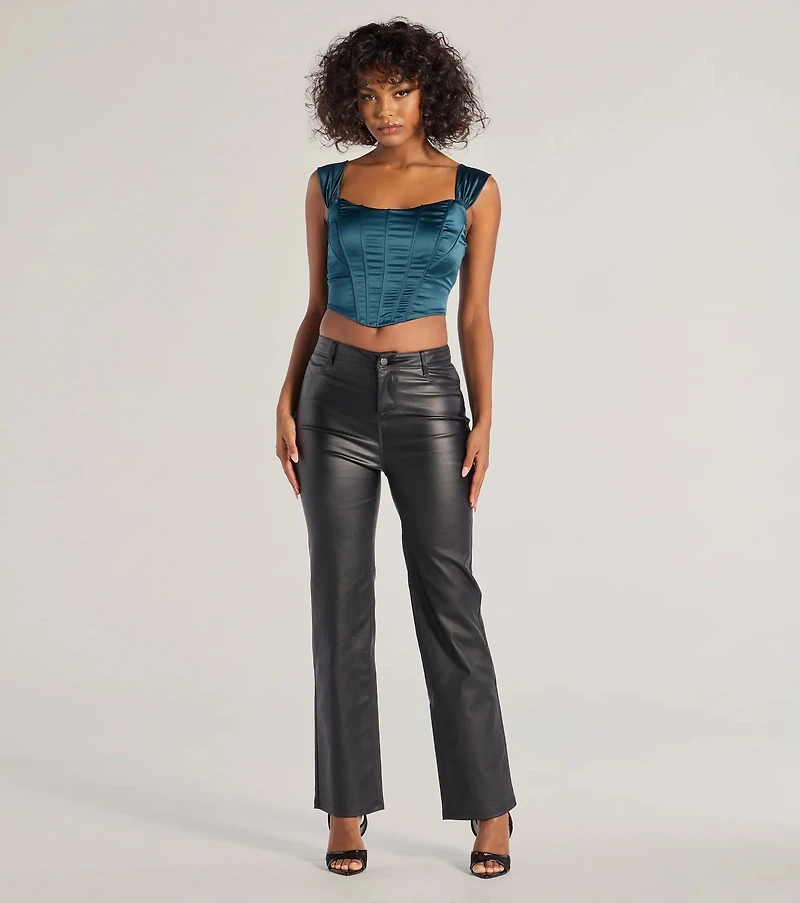 Renaissance Spell Lace-Up Satin Corset