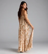 Wanderlust Calling Strapless Abstract Flowy Tunic Top