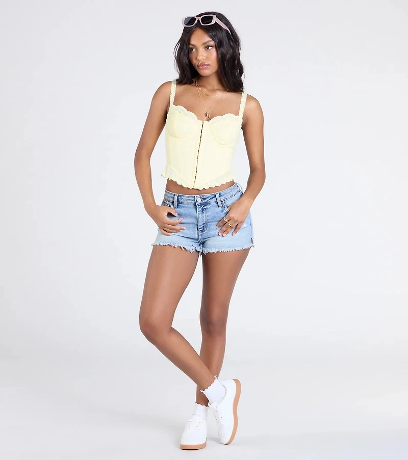 Ray Of Sunshine Eyelet Lace Bustier