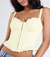 Ray Of Sunshine Eyelet Lace Bustier