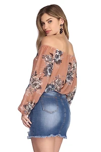 Flower Power Off The Shoulder Top