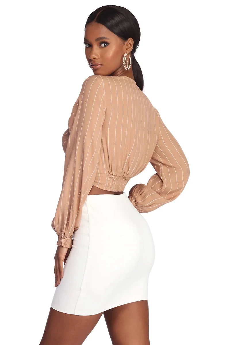 Twisted Stripes Crop Top