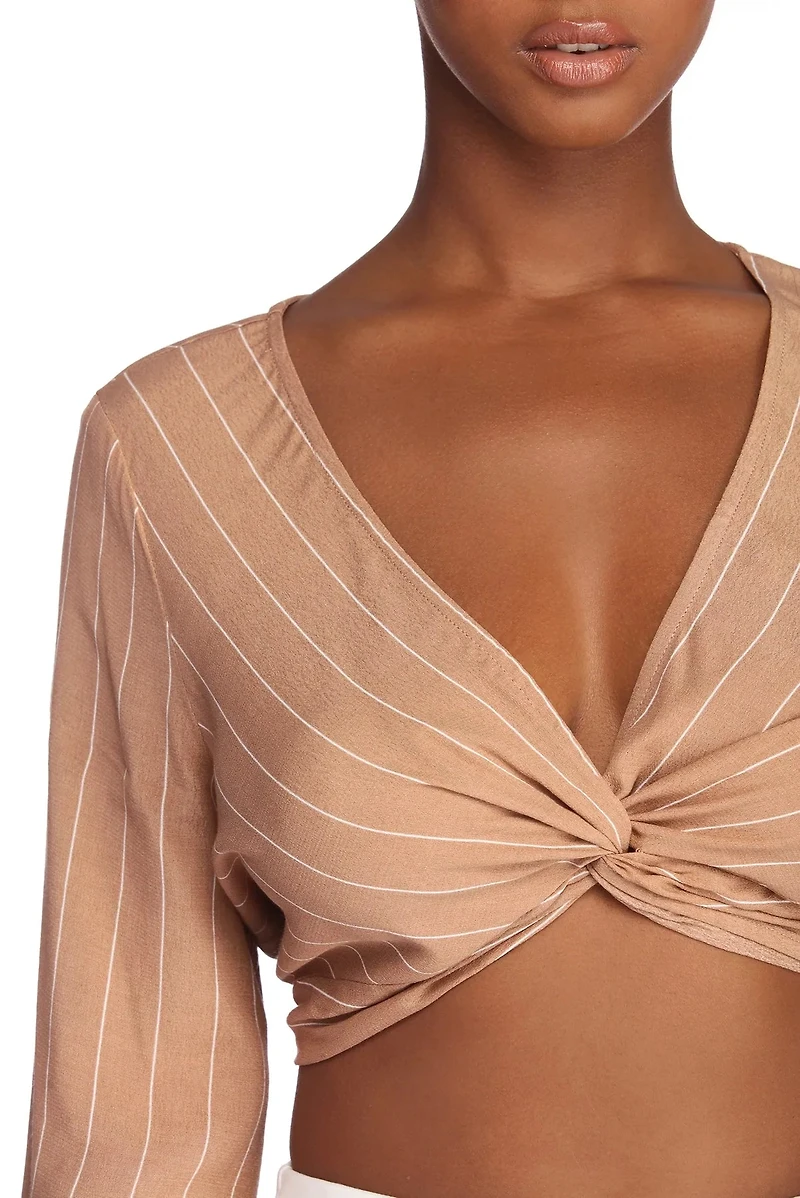 Twisted Stripes Crop Top