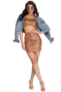 Slither With Sass Crop Top