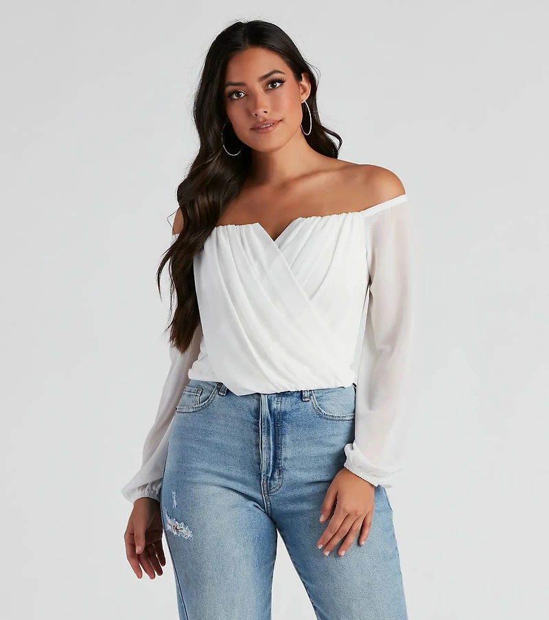 Sophisticated Chiffon Strapless Top