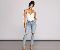 Get Structured Lace Bodysuit