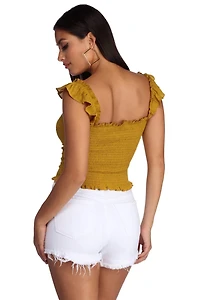 Button Up Smock Top