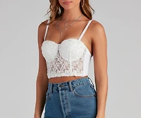 Pretty Pearls Hand Beaded Bustier