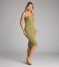 Take Me Away Tube Midi Dress