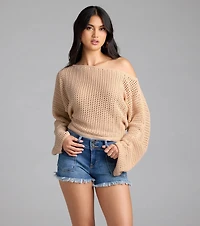 Cute Crochet Long Sleeve Sweater