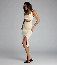 Cut It Out Babe Midi Dress