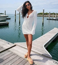 Back To Shore Crochet Cover Up Dress