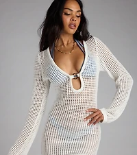 Back To Shore Crochet Cover Up Dress