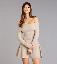 Wrapped Up Cute Off-The-Shoulder Dress