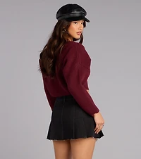 Everyday Chic Boat Neck Crop Sweater