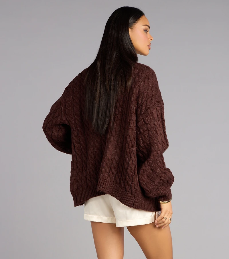 Wrap Me Up Cable Knit Cardigan