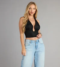 Afterglow Vibes Halter Crop Top