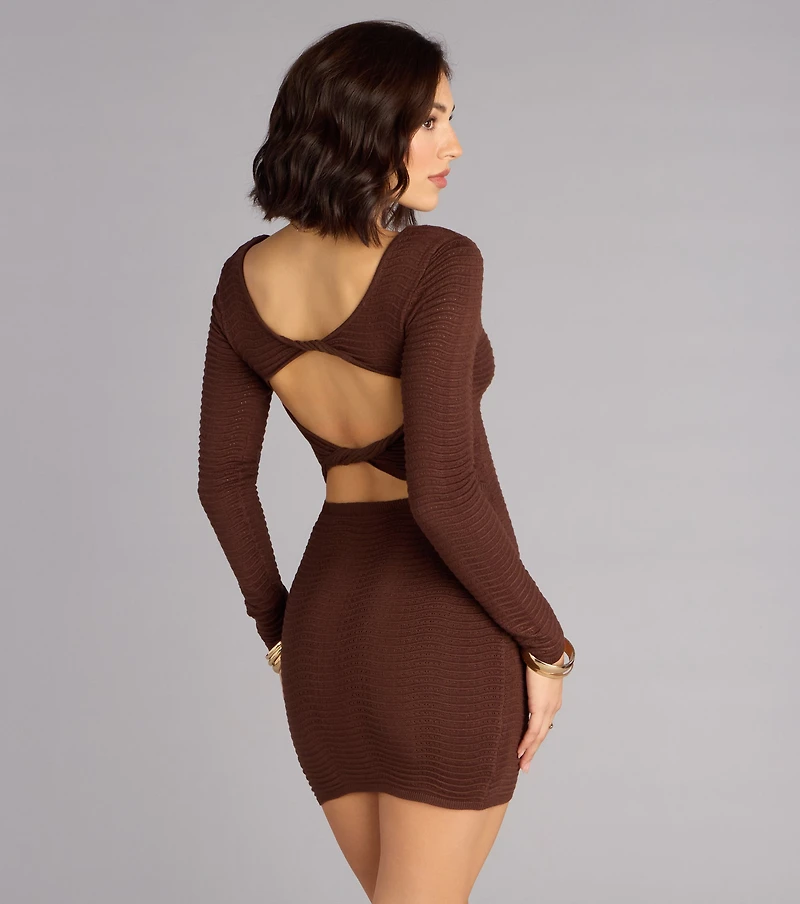 Sweet Twist Bodycon Mini Dress