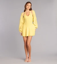 Sweet And Cozy Oversized Knit Sweater Bolero