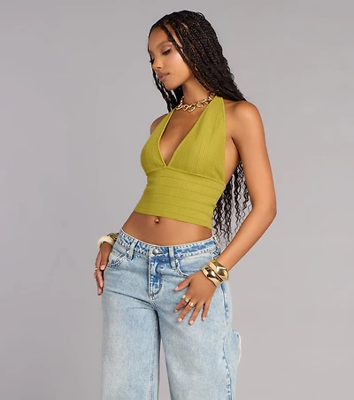Hot Plans Halter Crop Top