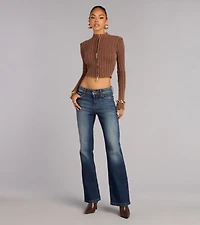 Quietly Cool Double Zip Ribbed Sweater