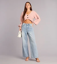 Off Duty Charm Cable Knit Crop Cardigan