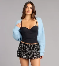 Sweet And Cozy Oversized Knit Sweater Bolero