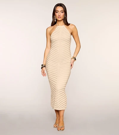 Coast To Cocktails Halter Midi Dress