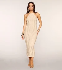 Coast To Cocktails Halter Midi Dress
